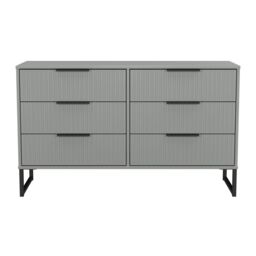 Ancona Matt Dusk Grey No Effect 6 Drawer Chest (H)678mm (W)1130mm (D)395mm - thumbnail 2