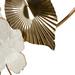 Wyld And Coco Aurora Gold Leaf Wall Ornament Handmade Iron Floral Modern Decor, Large 117 X 56 Cm - thumbnail 6