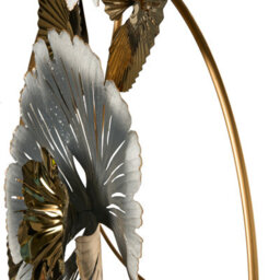 Wyld And Coco Aurora Gold Leaf Wall Ornament Handmade Iron Floral Modern Decor, Large 117 X 56 Cm - thumbnail 5