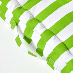 Homescapes Cotton Green Thick Stripe Floor Cushion, 40 X 40 Cm - thumbnail 4