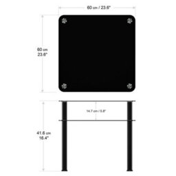 Avf Classic 60 X 60Cm Glass Side Table - Black - thumbnail 4