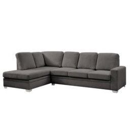 Home Detail Alana Left-Hand Facing Corner Sofa With Footstool, Dark Grey Linen - thumbnail 4