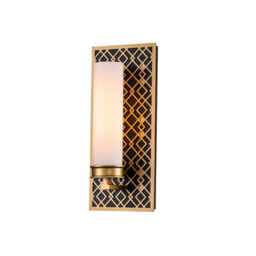 Luminosa Lighting Elstead Ziggy Bathroom Wall Lamp, Lacquered Gold Ip44