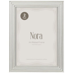 Biznest Set Of 2 Nora Style Photo Frame A4 Ribbed Texture Border Hanging 8X12 '' Portrait Or Landscape Certificates/poster 30X21Cm - thumbnail 2
