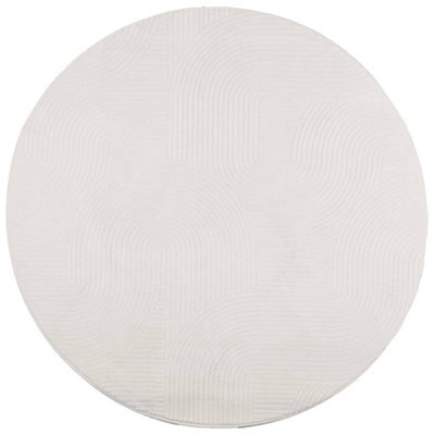 Berkfield Modern Rug Iza Short Pile Scandinavian Look Cream Size  160 Cm
