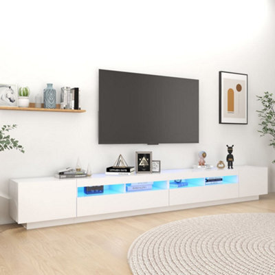 Vidaxl Tv Cabinet With Led Lights White 300X35X40 Cm - image 1