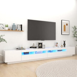 Vidaxl Tv Cabinet With Led Lights White 300X35X40 Cm - thumbnail 1