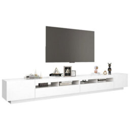 Vidaxl Tv Cabinet With Led Lights White 300X35X40 Cm - thumbnail 6
