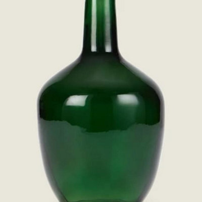Biznest 20Cm Green Glass Bottle Statue Ornament Gift Flower Vase Home Decoration
