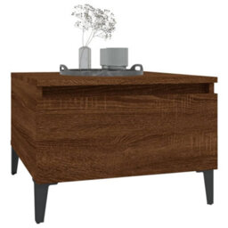 Berkfield Side Table Brown Oak 50X46X35 Cm Engineered Wood - thumbnail 4