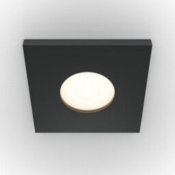 Luminosa Lighting Luminosa Maytoni Share Square Recessed Downlight Black Gu10 Ip65 - thumbnail 1