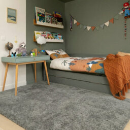 Loomed Grey Machine Washable Shaggy Soft Living Area Rug - 230 X 160Cm - thumbnail 3