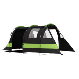 Outsunny Blackout Camping Tent With Bedroom & Living Room For 4-5 Person, Black - thumbnail 2