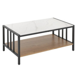 2 Tier Coffee Table Rectangular Center Table With Storage Shelf - thumbnail 5