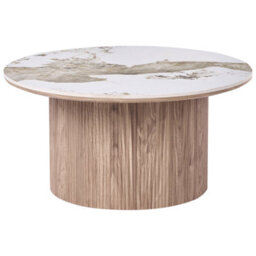 Beliani Coffee Table Dora Ceramic Brown - thumbnail 1