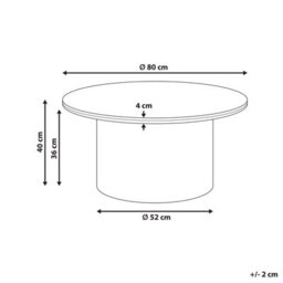 Beliani Coffee Table Dora Ceramic Brown - thumbnail 3