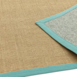 Aqua Bordered Plain Modern Easy To Clean Rug For Dining Room Bed Room And Living Room-240Cm X 340Cm - thumbnail 3