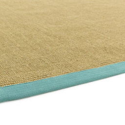Aqua Bordered Plain Modern Easy To Clean Rug For Dining Room Bed Room And Living Room-240Cm X 340Cm - thumbnail 2