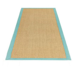 Aqua Bordered Plain Modern Easy To Clean Rug For Dining Room Bed Room And Living Room-240Cm X 340Cm - thumbnail 4