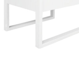 Beliani Bedside Table, White Lacquered Pine, 50 X 43 Cm, 1 Drawer With Soft-Close - thumbnail 9