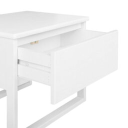 Beliani Bedside Table, White Lacquered Pine, 50 X 43 Cm, 1 Drawer With Soft-Close - thumbnail 7