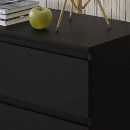 Fwstyle Carlton Black 8 Drawer Chest Of Drawers (H) 99Cm (W) 110Cm (D) 40Cm - thumbnail 3