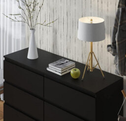 Fwstyle Carlton Black 8 Drawer Chest Of Drawers (H) 99Cm (W) 110Cm (D) 40Cm - thumbnail 2