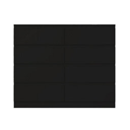 Fwstyle Carlton Black 8 Drawer Chest Of Drawers (H) 99Cm (W) 110Cm (D) 40Cm - thumbnail 5