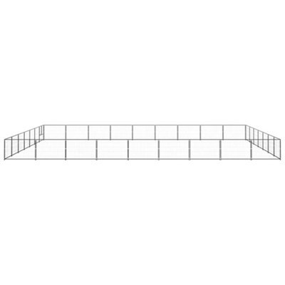 Berkfield Durable Dog Kennel Black 63 M2 Steel - image 1