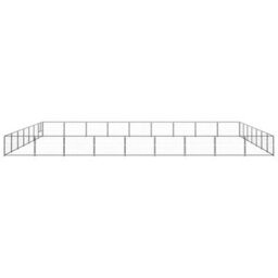 Berkfield Durable Dog Kennel Black 63 M2 Steel - thumbnail 1