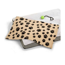 Brand Lab Paw Print Polar Fleece Dog Blanket Light Brown (150Cm X 100Cm) - thumbnail 2