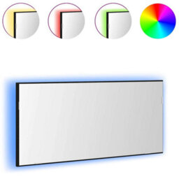 Walplus Bathroom Mirror Black Oak 80 X 8.5 X 37 Cm Engineered Wood - thumbnail 3