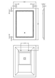 Hudson Reed Sculptor Led Touch Sensor Illuminated Bathroom Mirror With Demister, Silver, 700 X 500 mm - thumbnail 8