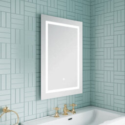 Hudson Reed Sculptor Led Touch Sensor Illuminated Bathroom Mirror With Demister, Silver, 700 X 500 mm - thumbnail 7