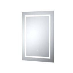 Hudson Reed Sculptor Led Touch Sensor Illuminated Bathroom Mirror With Demister, Silver, 700 X 500 mm - thumbnail 5
