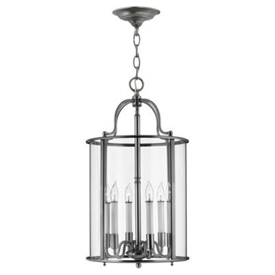 Luminosa Lighting Elstead Gentry 6 Light Large Ceiling Lantern Pendant Pewter, E14 - image 1
