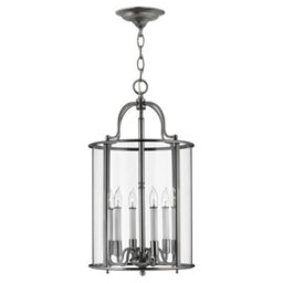 Luminosa Lighting Elstead Gentry 6 Light Large Ceiling Lantern Pendant Pewter, E14 - thumbnail 1