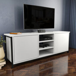 Decorotika Otis Tv Stand For Tv's Up To 63 Inch Black And White - thumbnail 2