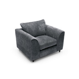 Abakus Direct Harriet Crushed Chenille Armchair Chair In Dark Grey - thumbnail 6