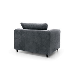 Abakus Direct Harriet Crushed Chenille Armchair Chair In Dark Grey - thumbnail 4