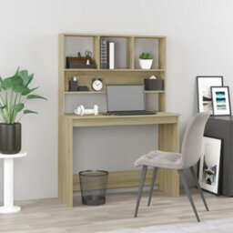 Berkfield Desk With Shelves Sonoma Oak 102X45X148 Cm Engineered Wood - thumbnail 1