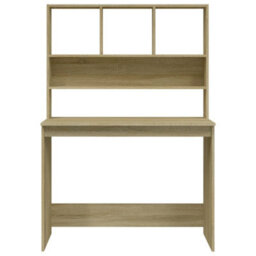 Berkfield Desk With Shelves Sonoma Oak 102X45X148 Cm Engineered Wood - thumbnail 5
