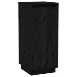 Berkfield Sideboards 2 Pcs Black 31.5X34X75 Cm Solid Wood Pine - thumbnail 5