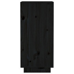 Berkfield Sideboards 2 Pcs Black 31.5X34X75 Cm Solid Wood Pine - thumbnail 7