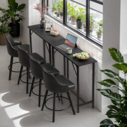 Kitchen Bar Table Counter Breakfast Dining Table Coffee Table Strong Metal Legs - thumbnail 4