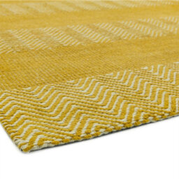 Yellow Modern Geometric Graphics Natural Fibers Handmade Rug For Dining Room Bedroom & Living Room-120Cm X 170Cm - thumbnail 2