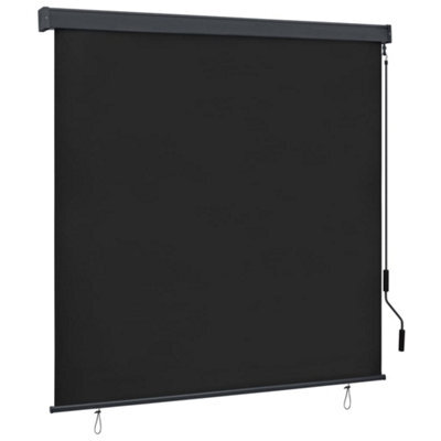 Walplus Anthracite Outdoor Roller Blind 160X250 Cm - Patio Garden Terrace Shade - image 1