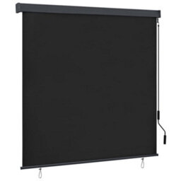 Walplus Anthracite Outdoor Roller Blind 160X250 Cm - Patio Garden Terrace Shade