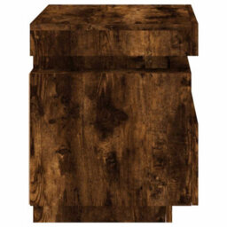 Walplus Bedside Cabinets With Led Lights 2 Pcs Smoked Oak 40X39X48.5 Cm - thumbnail 9