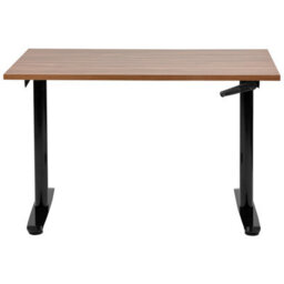 Beliani Manual Adjustable Standing Desk Destinas Brown/ Black 120 Cm 72 Cm - thumbnail 4